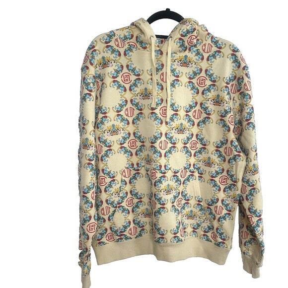 Clot Apparel Men's Printed Cream Hoodie with Pouch Pocket NEW Size Medium - Picture 5 of 11